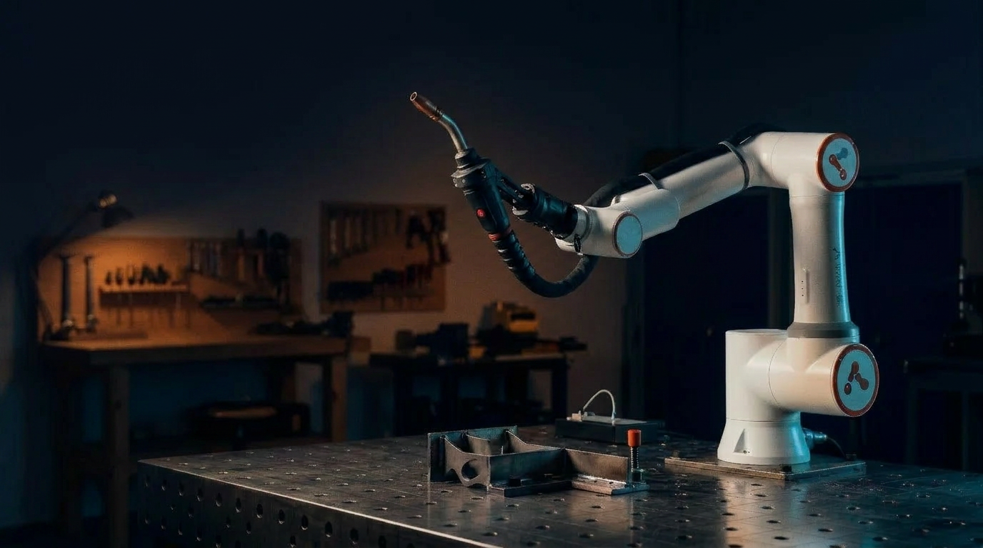 Cobot Avena FR5 na kompaktowym stanowisku spawalniczym — zestaw Weld Mini