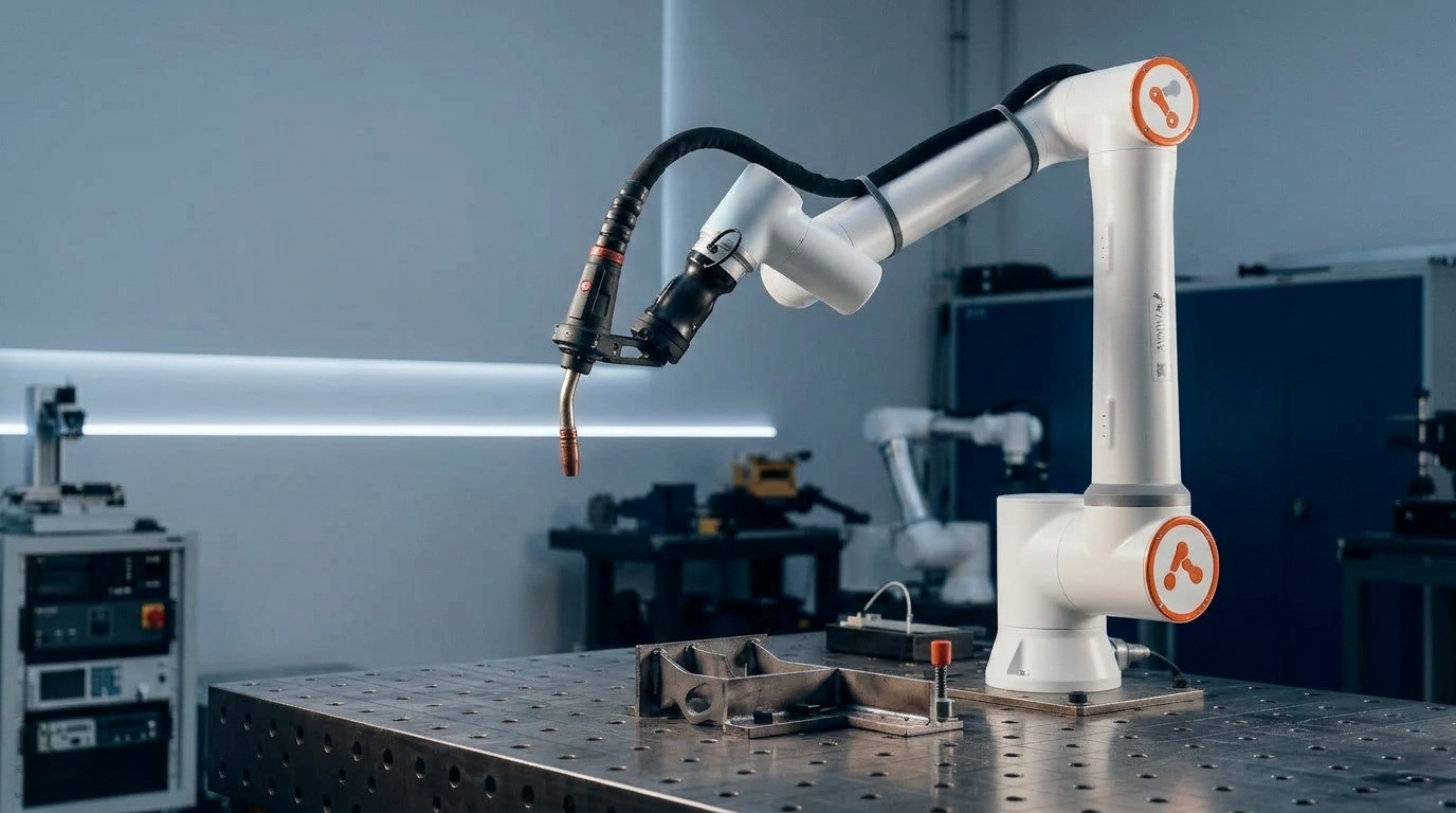 Cobot Avena FR10 na stanowisku spawalniczym — zestaw Weld Lite bez spawarki